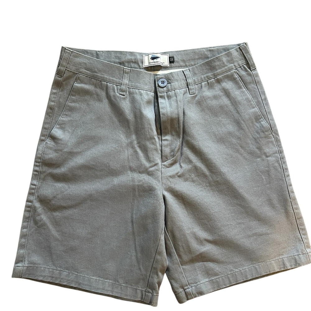 Southern Lure Men’s Gray Twill Chino Shorts Sz 32